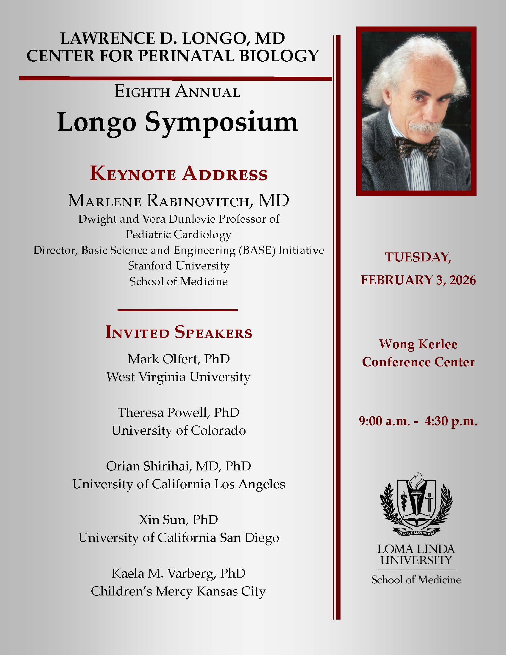 Flyer for 2026 Longo Symposium