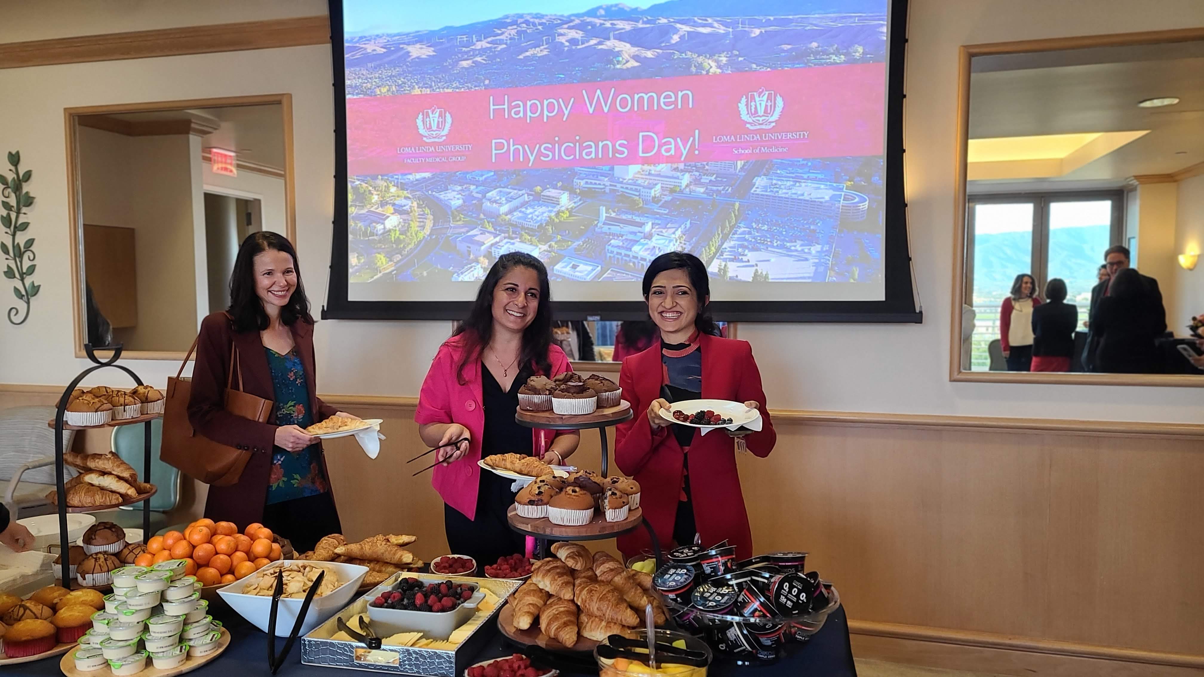 women physicians at breakfast