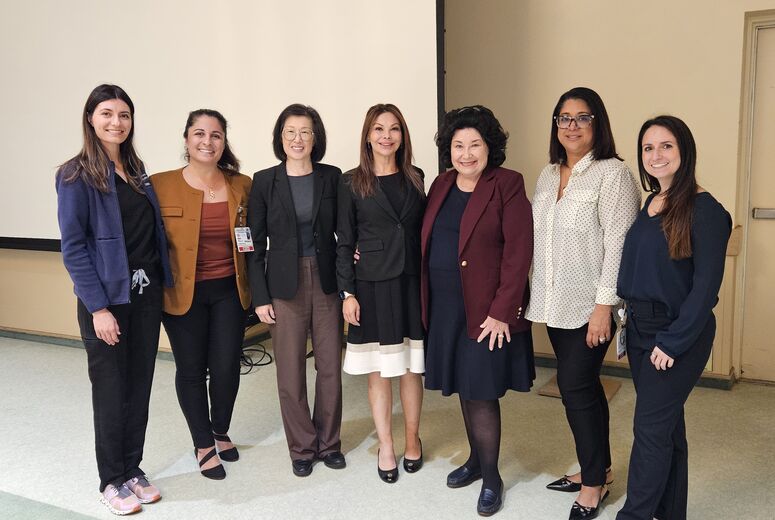 women physicians looking at camera 
